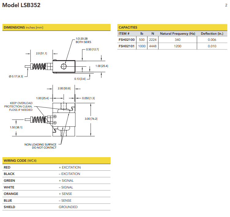 LSB352-500lb稱(chēng)重傳感器